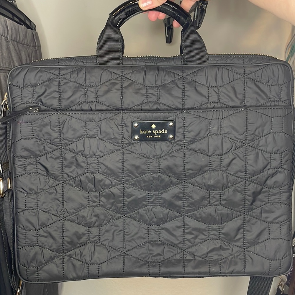 Kate spade black laptop carrying case